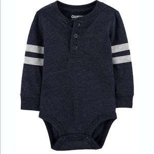 OshKosh B'gosh  Henley Bodysuit in Blue- NWOT